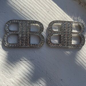 Elegant Silver  2. Charms   B letter silver plate 2 inch  x 2 inch super large